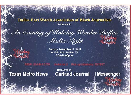 Invitation to An Evening of Holiday Wonder Dallas Media Night
