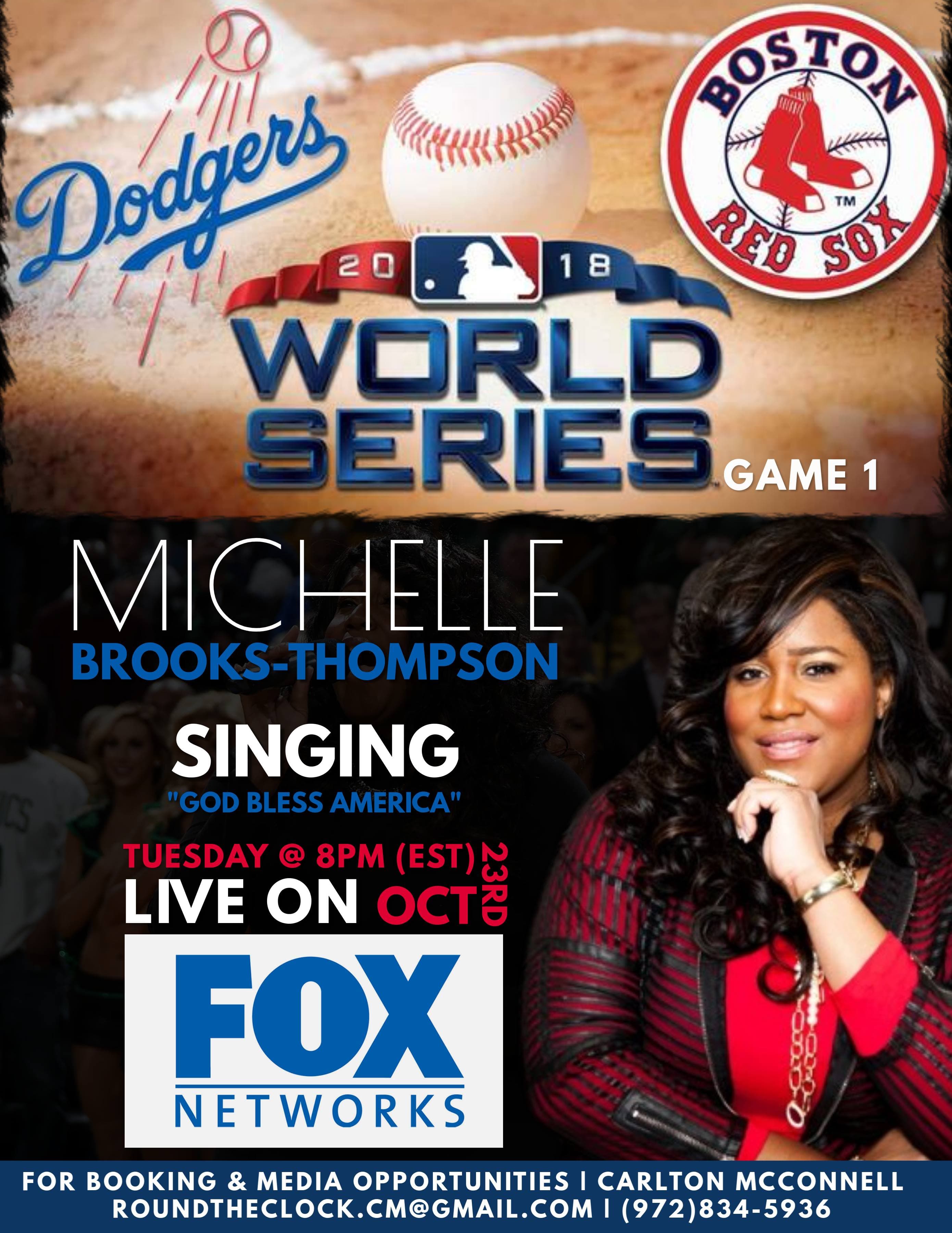 Michelle Brooks-Thompson to Perform During Game 1 of the World Series