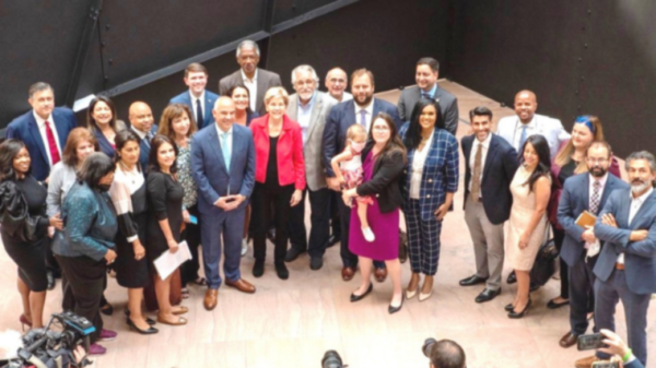 Texas Delegation with Sen. Elizabeth Warren