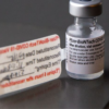 A vial containing five doses of the Pfizer COVID-19 vaccination