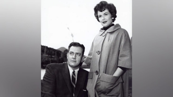 Ms. Barbara Hale with Raymond Burr