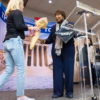 Judge Nancy Kennedy hands a dozen roses to U.S. Rep. Eddie Bernice Johnson