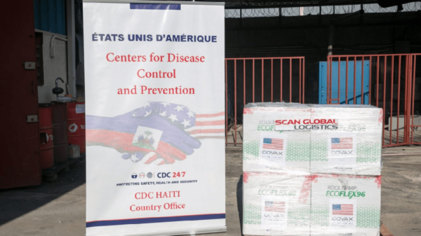 The United States government delivered more than 100,000 doses of the Moderna vaccine to Haiti.