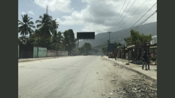 An empty street in Martissant