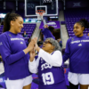 Opal Lee and TCU basketball players