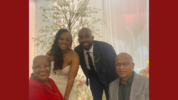 Mr. and Mrs. Jeremie and Perri Rivers with Cheryl Smith and Stewart Curet