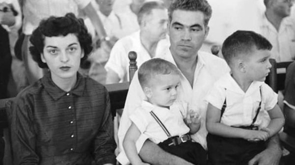 Carolyn Bryant with her husband and children