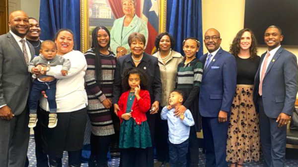 Family Members join Congresswoman Eddie Bernice Johnson for Unveiling of Portrait.