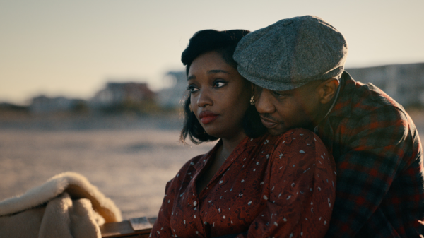 Jonathan Majors with onscreen wife Christina Jackson who plays Daisy Brown