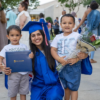 Student parent at graduation