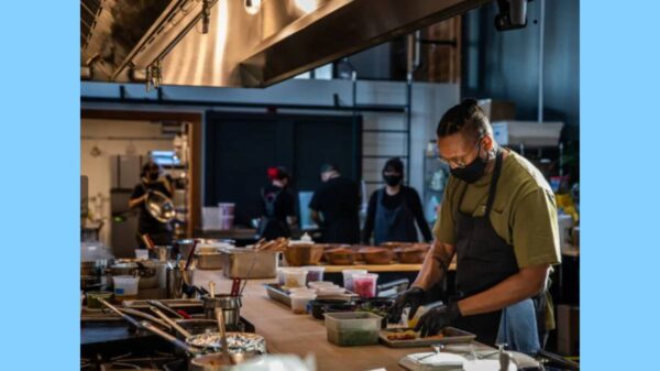Chef Gregory Gourdet working in Kann_s kitchen- Sydnie Edelman