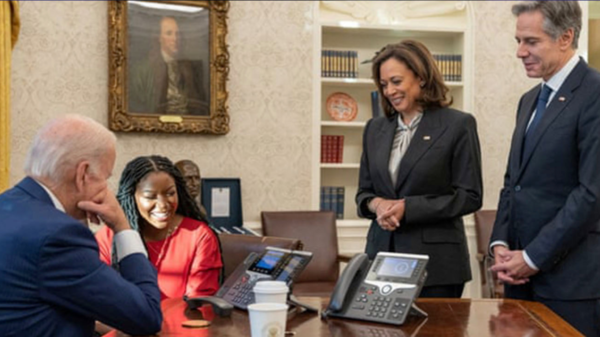 Joe Biden and Cherelle Griner