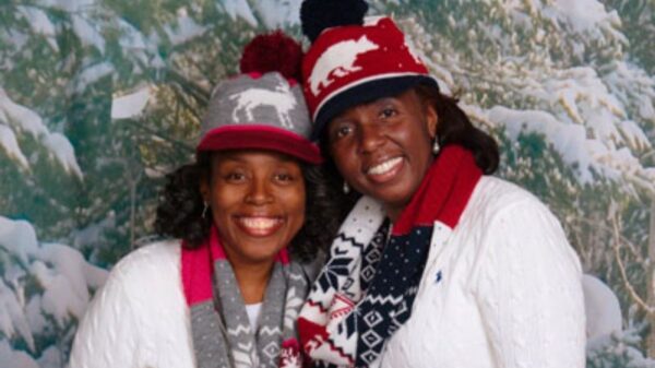 On the left, Daphne Baker, and Meshell Baker, on the right.