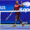 Coco Gauff of the U.S. reacts after a point against Aryna Sabalenka of Belarus in the women’s singles final of the U.S. Open on Sept. 9.