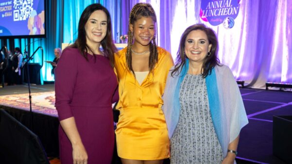 Ashleigh Everett (co-chair), Storm Reid (speaker), Yolanda Garcia (co-chair)