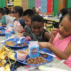 Students eating lunch