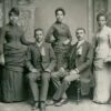 W. E. B. Du Bois with the Fisk University class of 1888.