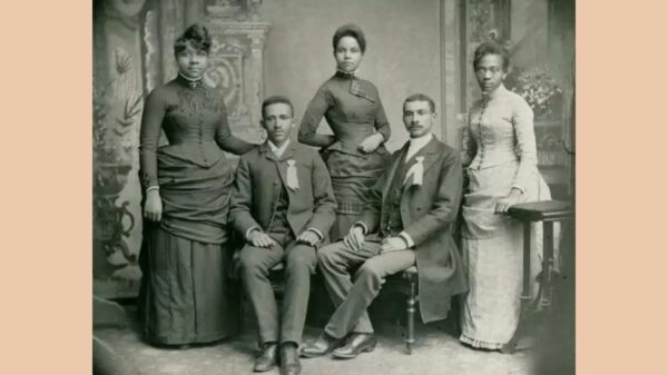 W. E. B. Du Bois with the Fisk University class of 1888.