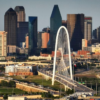 An aerial view of downtown Dallas