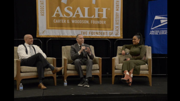 Panelists Dr. Hasan Jeffries and House Leader Hakeem Jeffries