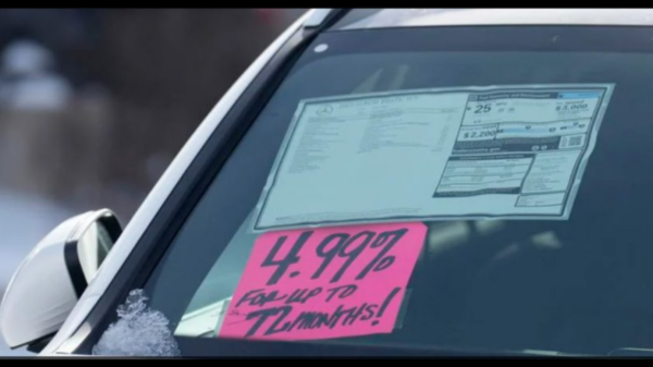 A dealership’s sticker