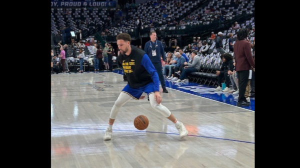 Klay Thompson in April in Dallas